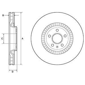 Вентилируемый тормозной диск delphi BG9171C