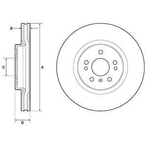 Вентилируемый тормозной диск delphi BG9968
