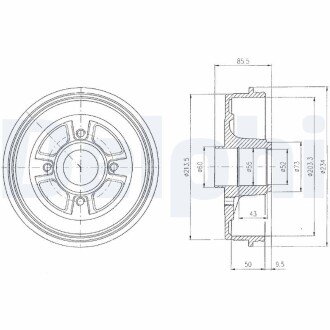 Гальмiвнi барабани delphi BF380