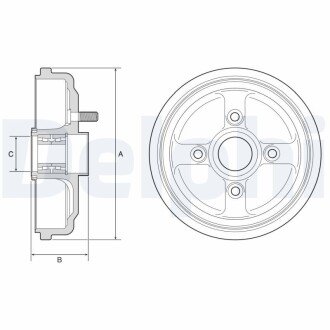 Гальмiвнi барабани з пiдшипником delphi BFR567