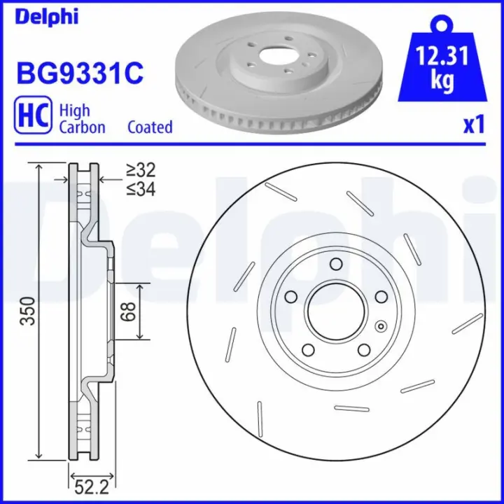 Гальмiвнi диски delphi BG9331C
