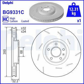 Гальмiвнi диски delphi BG9331C