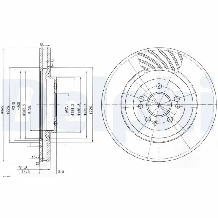 Гальмiвнi диски delphi BG9759