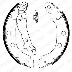 Колодки ручного (стоячого) тормоза delphi LS1828