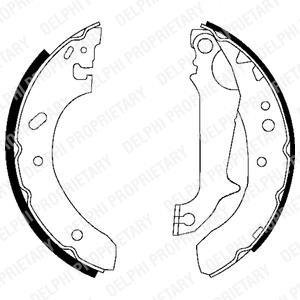 Колодки ручного (стоячого) тормоза delphi LS1683