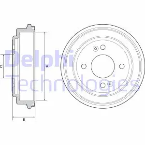 Гальмівний барабан delphi BF551