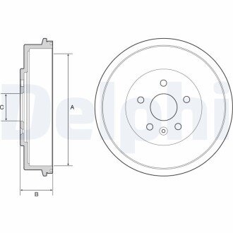 Гальмівний барабан delphi BF553