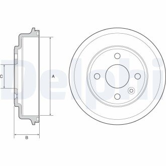 Гальмівний барабан delphi BF554 на Chevrolet Aveo т300