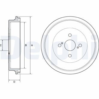 Гальмівний барабан delphi BF560 на Тойота Приус