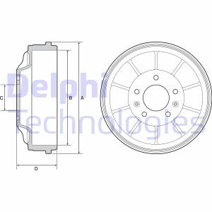 Гальмівний барабан delphi BF562 на Фиат Скудо