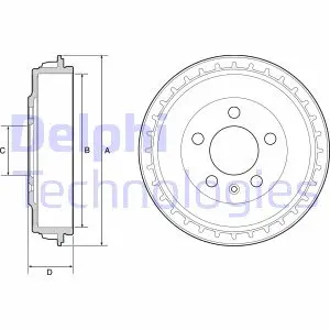 Гальмівний барабан delphi BF563