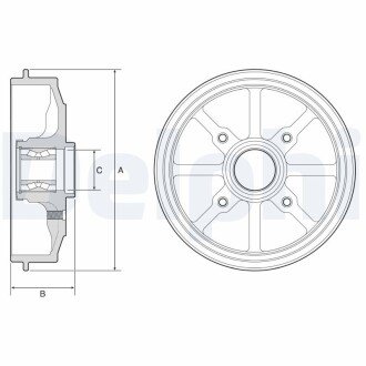 Гальмівний барабан delphi BFR484