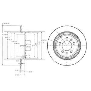 Задній гальмівний (тормозний) диск delphi BG2573