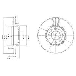 Вентилируемый тормозной диск delphi BG2693