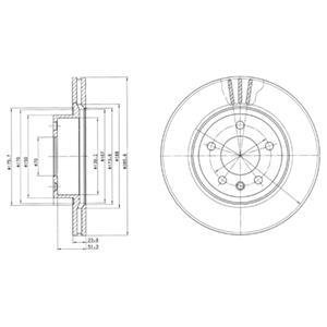 Вентилируемый тормозной диск delphi BG2908