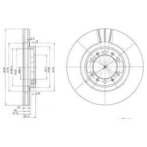 Вентилируемый тормозной диск delphi BG3099