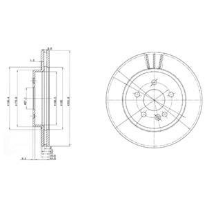 Вентилируемый тормозной диск delphi BG3397