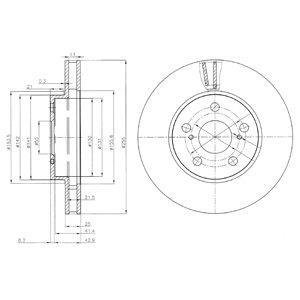 Вентилируемый тормозной диск delphi BG3850