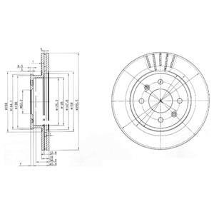 Вентилируемый тормозной диск delphi BG3934
