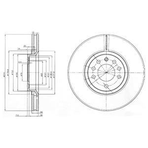 Вентилируемый тормозной диск delphi BG3973