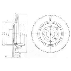 Вентилируемый тормозной диск delphi BG3976