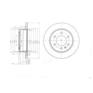 Задний тормозной диск delphi BG4033