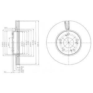 Вентилируемый тормозной диск delphi BG4119