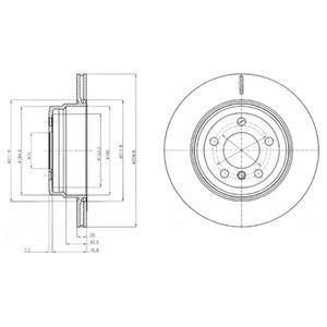 Вентильований гальмівний диск delphi BG4168