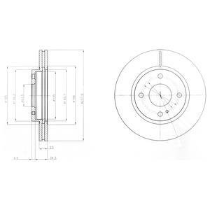 Вентильований гальмівний диск delphi BG4170C
