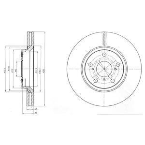 Вентилируемый тормозной диск delphi BG4236C