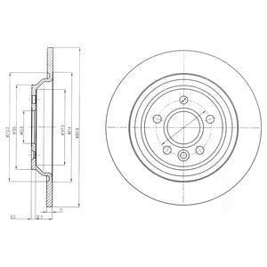 Задній гальмівний (тормозний) диск delphi BG4239C