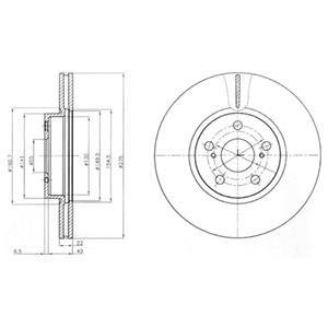 Вентилируемый тормозной диск delphi BG4277