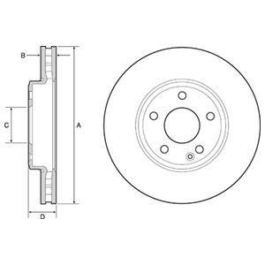 Вентилируемый тормозной диск delphi BG4646C
