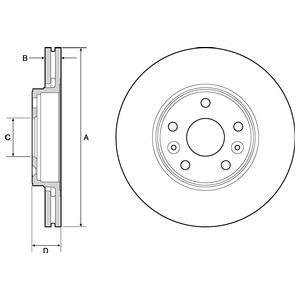 Вентилируемый тормозной диск delphi BG4667C