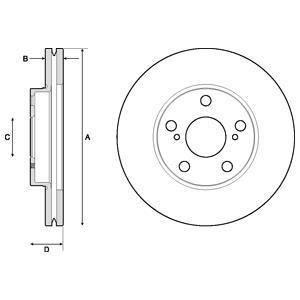 Вентилируемый тормозной диск delphi BG4711C