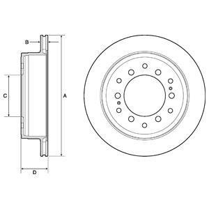 Вентилируемый тормозной диск delphi BG4747C