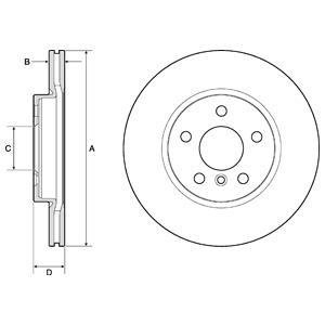 Вентилируемый тормозной диск delphi BG4777C