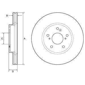 Вентилируемый тормозной диск delphi BG4785C