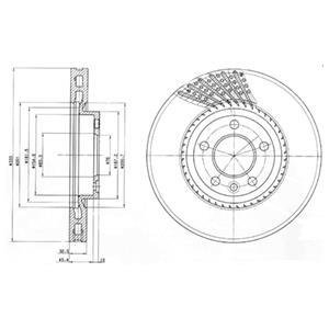 Вентилируемый тормозной диск delphi BG9892