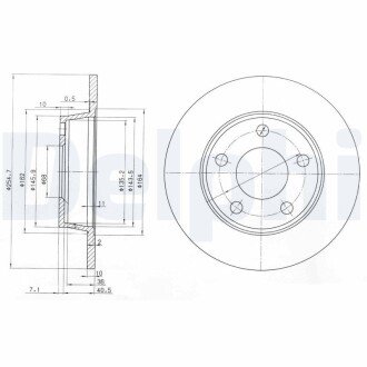 Гальмівний диск delphi BG3671 на Ауди Allroad