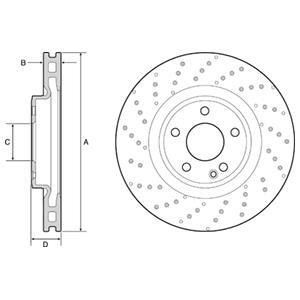 Вентилируемый тормозной диск delphi BG4658C