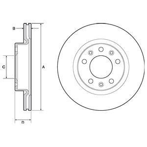 Вентилируемый тормозной диск delphi BG4700C