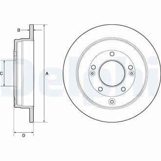 Гальмівний диск delphi BG4767C на Киа Опирус