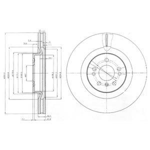 Вентилируемый тормозной диск delphi BG9013
