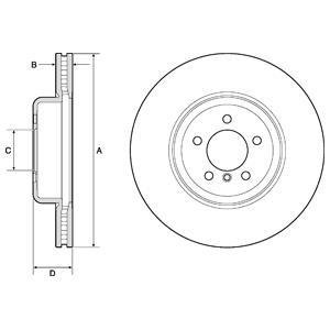 Вентилируемый тормозной диск delphi BG9158C