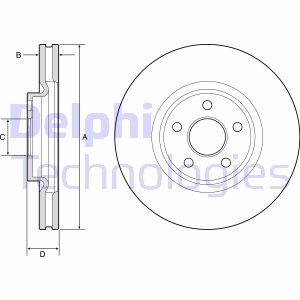 Вентилируемый тормозной диск delphi BG9203C