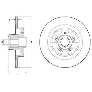 Тормозной диск delphi BG9133RS