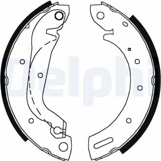 Колодки ручного (стоячого) тормоза delphi LS1827