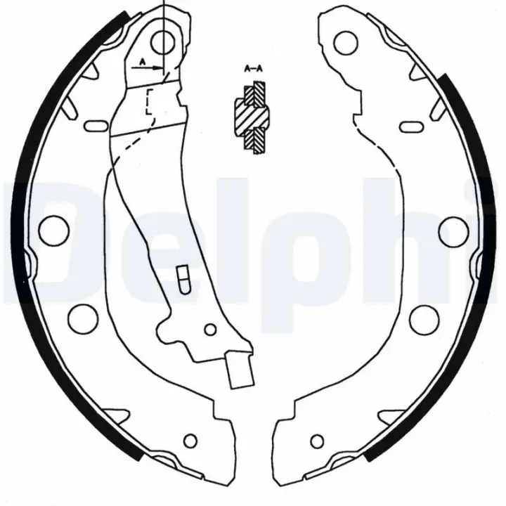 Колодки ручного (стоячого) тормоза delphi LS1828