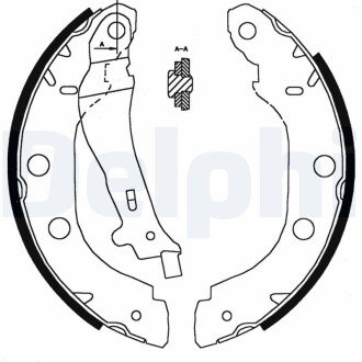 Колодки ручного (стоячого) гальма delphi LS1828 на Ниссан Bluebird u14